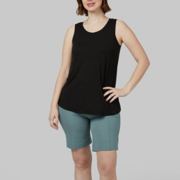 32 Degrees WOMEN'S COOL FLOWY BRA TANK. Black. Size Medium. New.Built-in Wire Fr - Picture 1 of 11